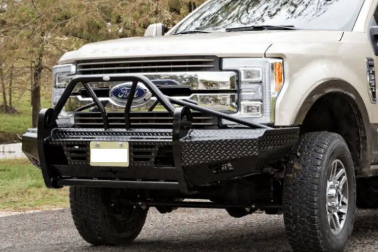 Frontier 600-11-7005 Ford F250/F350 Superduty 2017-2019 Xtreme Front Bumper Black Powder Coated With Adaptive Cruise Option 1