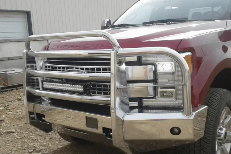 Truck Defender Aluminum Front Bumper Ford F250/F350 Superduty 2017-2022 Standard Polished 2F-1718 1