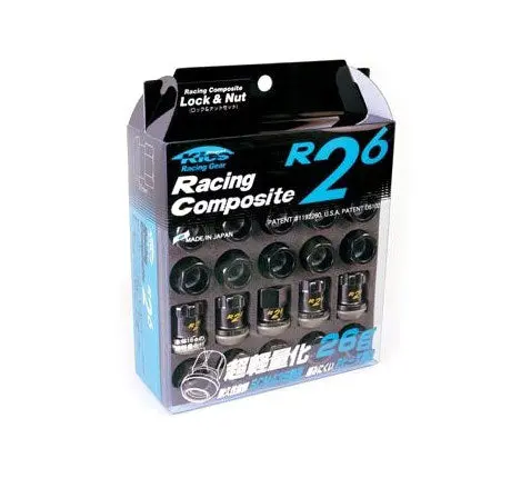 Project Kics R26 (16+4 Locks) Lug Nuts - Black Chrome 1