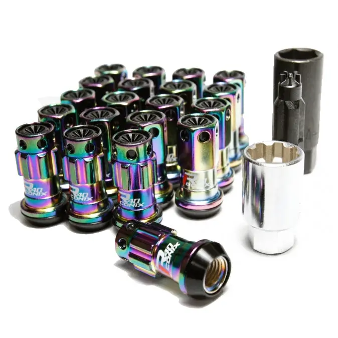Project Kics R40 Iconix Neochrome Lug Nuts - 12Mm 1