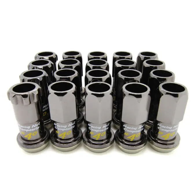 Project Kics R40 (16+4 Locks) Lug Nuts - Black Chrome 2