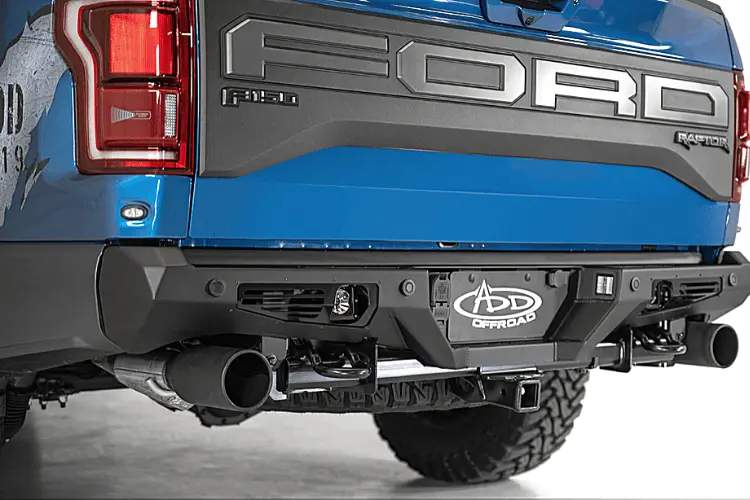 Add R110011370103 Ford F150 Raptor 2017-2020 Bomber Rear Bumper With Sensor Cutouts 1