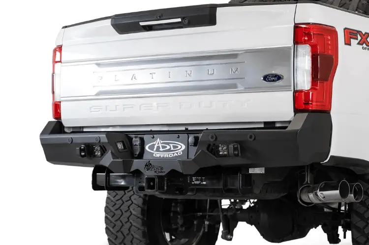 Add R160051280103 Ford F250/F350 Superduty 2017-2022 Bomber Rear Bumper With Sensor Cutouts 1