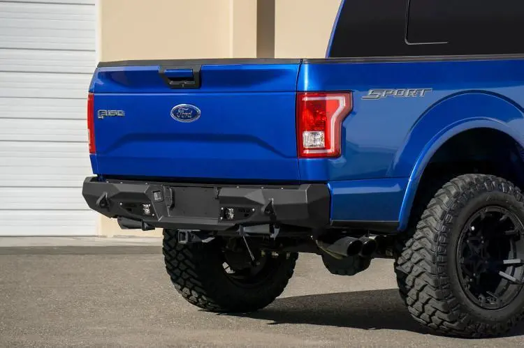 Add R181021280103 Ford F150 2015-2020 Stealth Fighter Rear Bumper No Back-Up Sensor 1