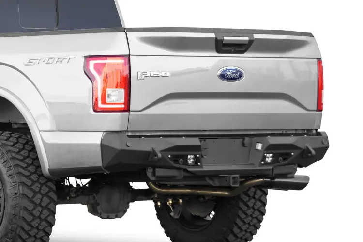 Add R181231280103 2015-2020 Ford F150 Stealth Fighter Rear Bumper With Back Up Sensor Cut Outs 1