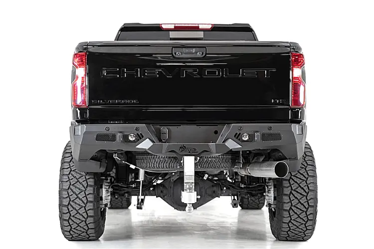 Add R270021280103 Chevy Silverado 2500 2020-2023 Bomber Hd Rear Bumper With Blind Spot And Sensor Cutouts 1