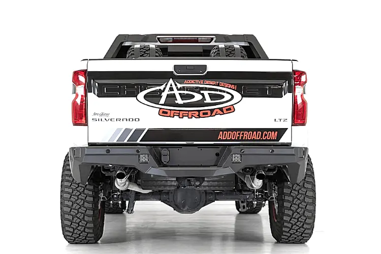 Add R447711280103 Chevy Silverado 1500 2019-2021 Stealth Rear Bumper With Backup Sensors 1
