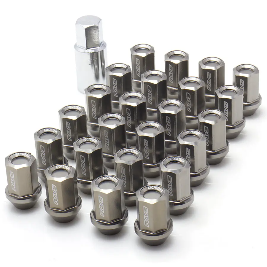 Rays L37 Dura-Nuts Straight Type 6-Hole Lug And Wheel Lock Set 5