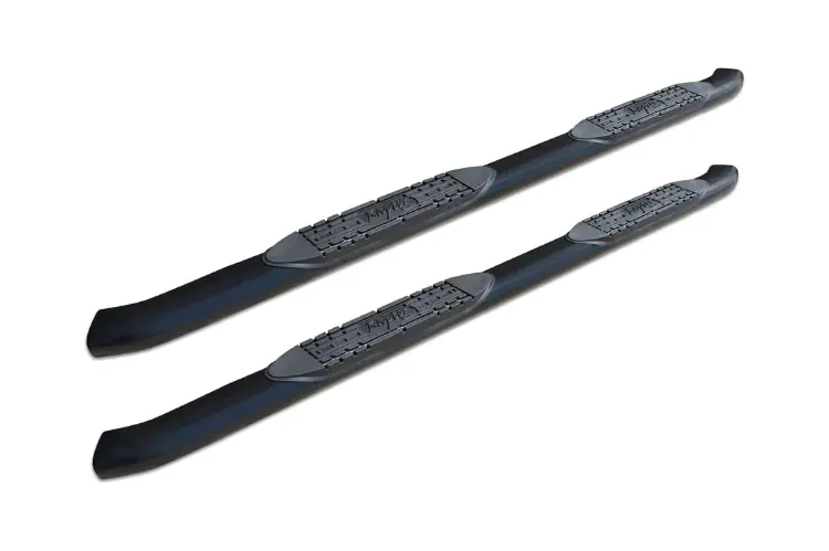 Raptor 1501-0019Mb 1999-2014 Chevy Silverado 2500/3500 4" Curved Oe Style Oval Nerf Bars - Black E-Coated Steel 1