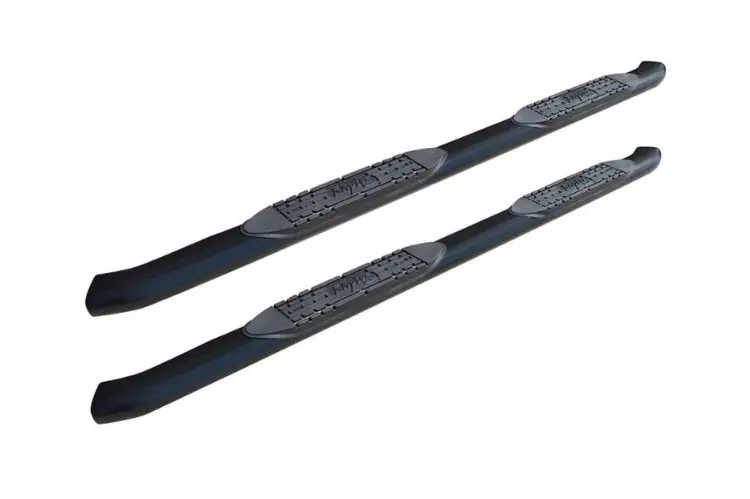 Raptor 1501-0722B 2020-2025 Chevy Silverado 2500/3500 4" Curved Oe Style Oval Nerf Bars - Black E-Coated Steel 1