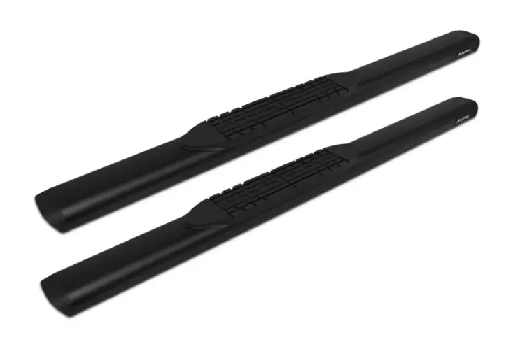 Raptor 2001-0017Bt Gmc Sierra 2500Hd/3500Hd 2020-2025 5" Oval Style Slide Track Running Boards - Black Textured Aluminum 1
