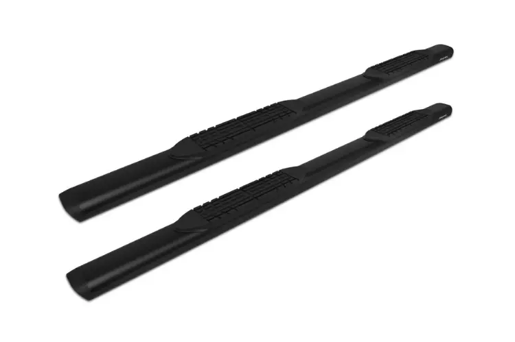 Raptor 2001-0041Bt 2020-2025 Chevy Silverado 2500/3500 5" Oval Style Slide Track Running Boards - Black Textured Aluminum 1