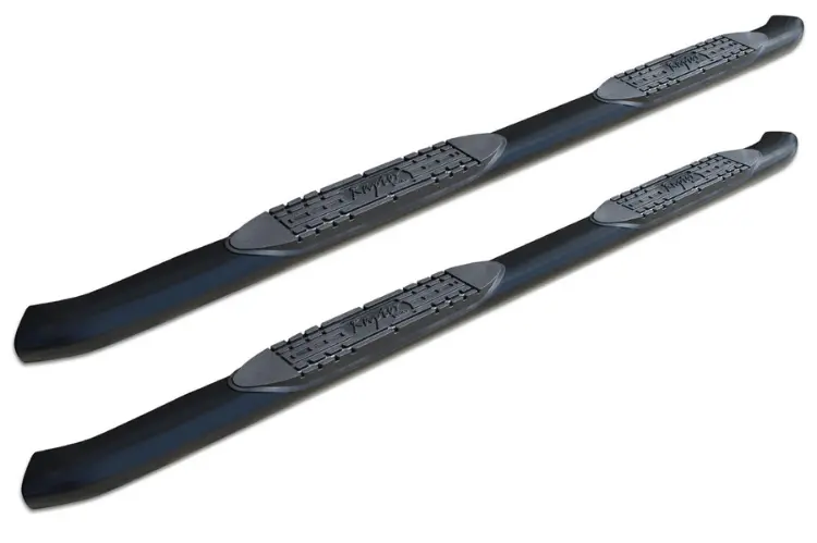 Raptor 1502-0391B 2003-2009 Dodge Ram 2500/3500 4" Curved Oe Style Oval Nerf Bars - Black E-Coated Steel 1