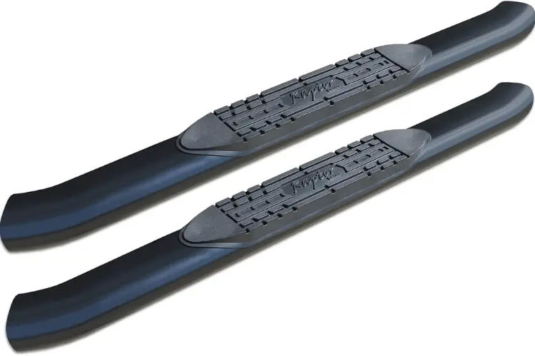 Raptor 1601-0324B Gmc Sierra 2500Hd/3500Hd 2007-2019 5" Curved Oe Style Oval Nerf Bars - Black E-Coated Steel 1