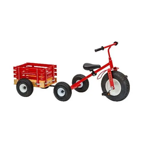 (Red) Speedway Heavy Duty Tricycle W/ Cart Wagon 1