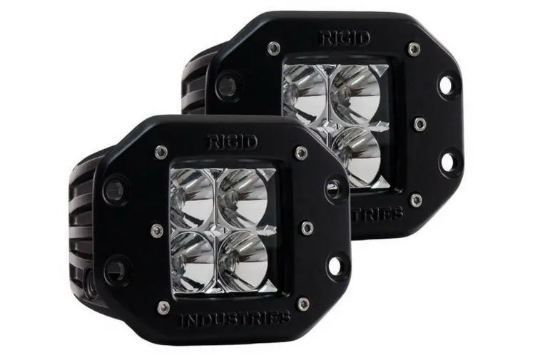 Rigid Industries 212113 D-Series Pro Flood 3" Fog Light Flush Mount, Pair 1