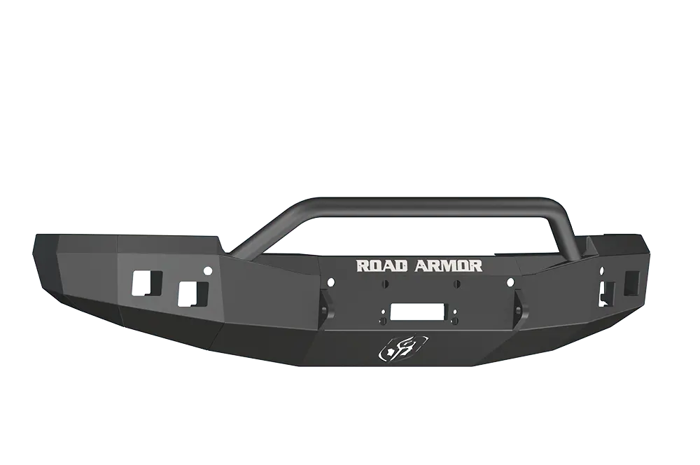 Road Armor Stealth 314R4b 2014-2015 Chevy Silverado 1500 Front Winch Ready Bumper Pre-Runner Style, Black Finish And Square Fog Light Hole 2