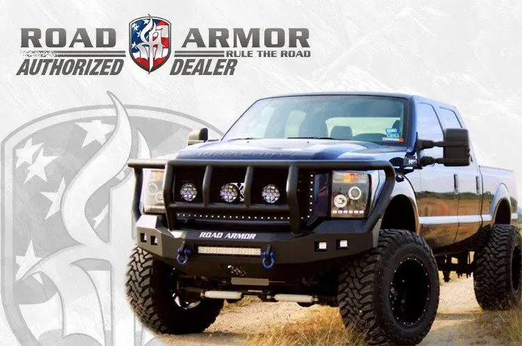 Road Armor Stealth 41200B 2010-2018 Dodge Ram 2500/3500 Rear Winch Ready Bumper Black Finish And Rectangle Fog Light Hole 2