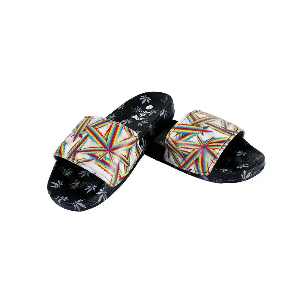 Himpy Slides - Womens Pineapple Express Black Sandal - 1 Pair Per Pack 1