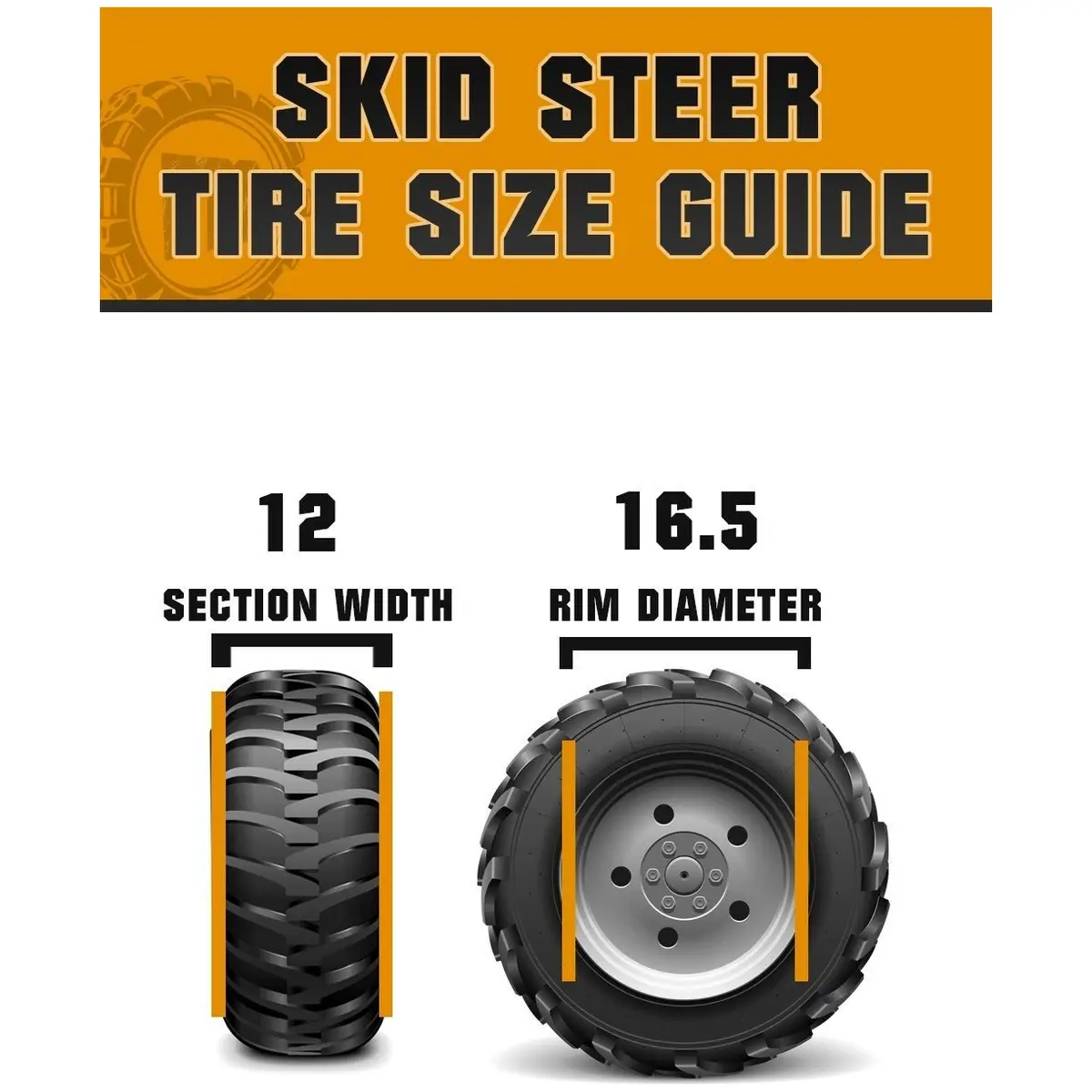14 X 17.5 Trac Chief 6 Ply Skid Steer Tire Carlisle 510027 2