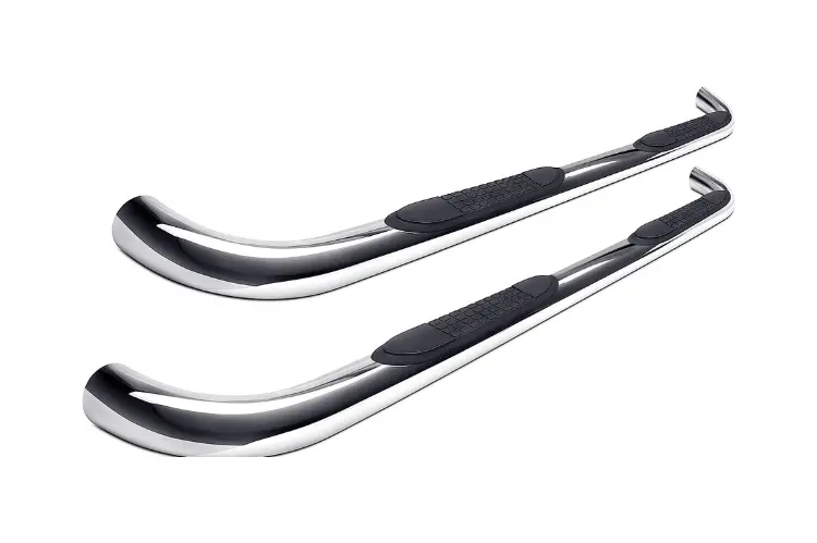 Steelcraft 202127 1999-2019 Chevy Silverado 2500/3500 3" Round Sidebars - Stainless Steel 1