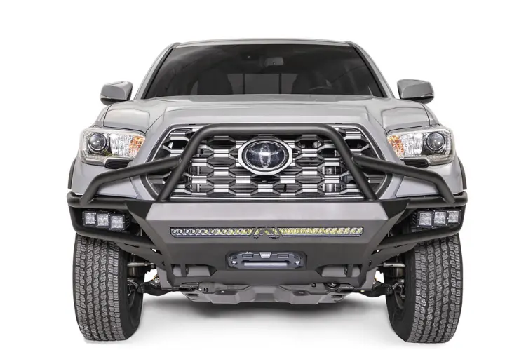 Fab Fours Tb16-03-1 Toyota Tacoma 2016-2023 Ultra Light Hybrid Front Bumper Winch Ready With High Guard 1