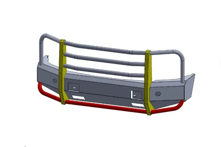 Truck Defender Aluminum Front Bumper Gmc Sierra 2500/3500 2007-2010 Standard Polished 2G-0710 2
