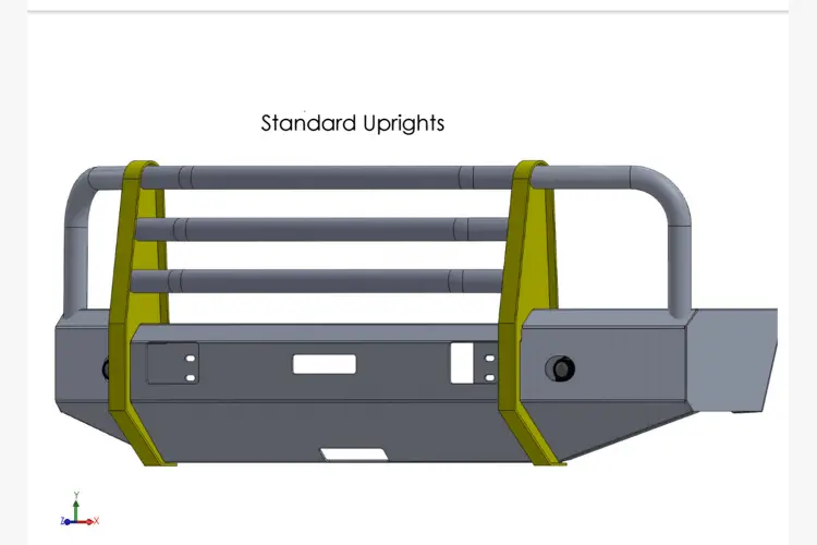 Truck Defender Aluminum Front Bumper Dodge Ram 2500/3500 2010-2016 Standard Polished 2D-1016 2
