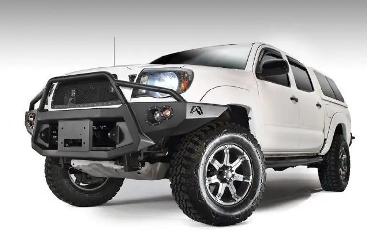 Fab Fours Tt05-B1552-1 Toyota Tacoma 2005-2011 Premium Front Bumper Winch Ready With Pre-Runner Guard 2