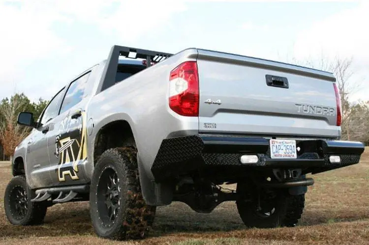 Fab Fours Tt07-T1550-1 Toyota Tundra 2007-2013 Black Steel Rear Bumper 2