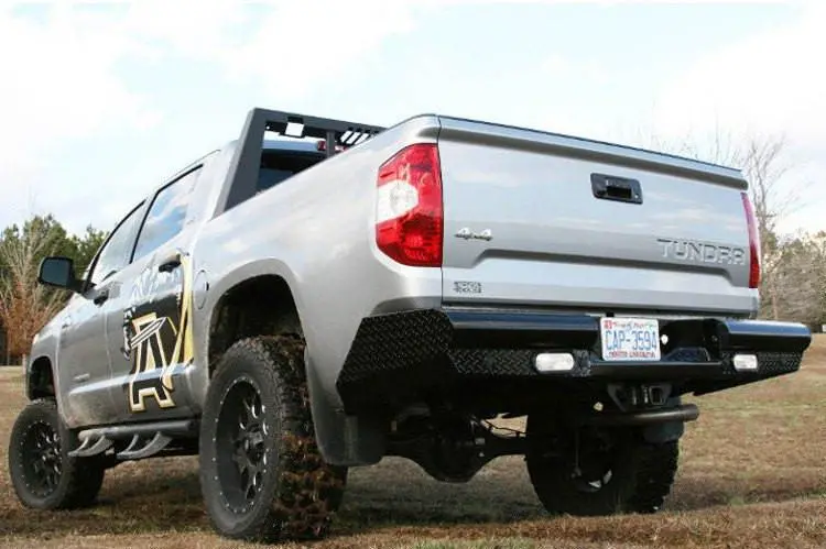 Fab Fours Tt14-T2850-1 Toyota Tundra 2014-2021 Black Steel Rear Bumper 1