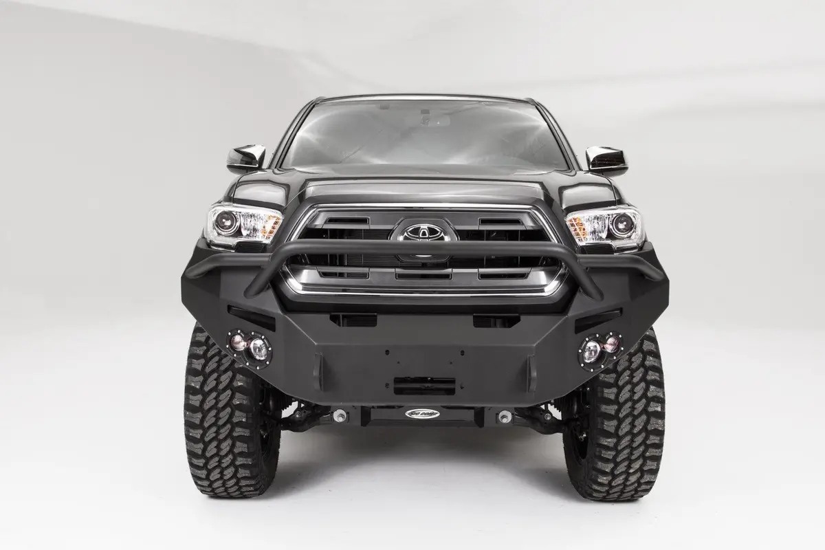 Fab Fours Tt16-B3652-1 Toyota Tacoma 2016-2022 Premium Front Bumper Winch Ready With Pre-Runner Guard 1