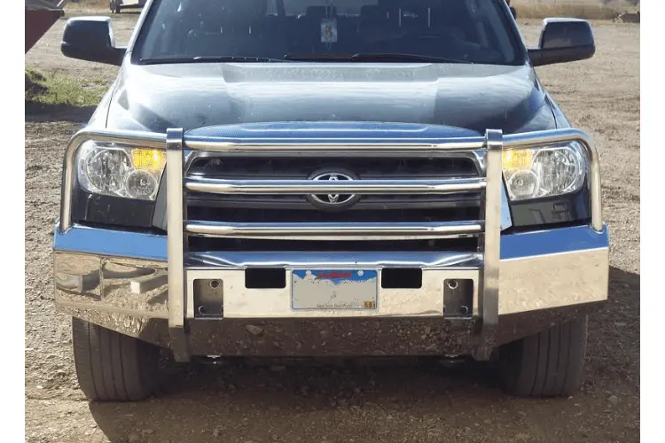 Truck Defender Aluminum Front Bumper Toyota Tacoma 2005-2011 Standard Polished Ttac-0511 1