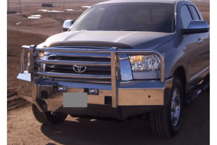 Truck Defender Aluminum Front Bumper Toyota Tundra 2014-2021 Standard Polished Ttun-1419 1