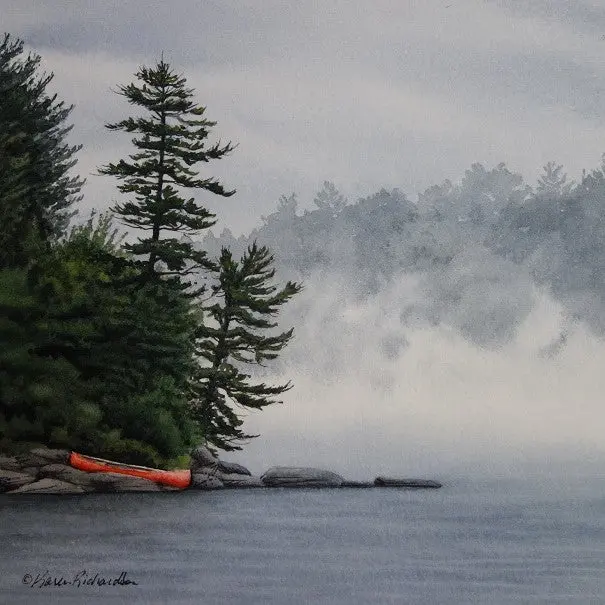 Secrets Of The Mist, Watercolour On Panel, 8 X 8" (Sold) 1