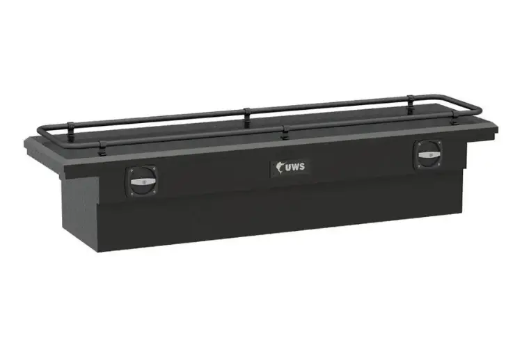Uws Sl-72-Lp-Mb-R Dodge Ram 2500/3500 2003-2023 72" Aluminum Secure Lock Crossover Truck Tool Box With Low Profile Matte Black 1