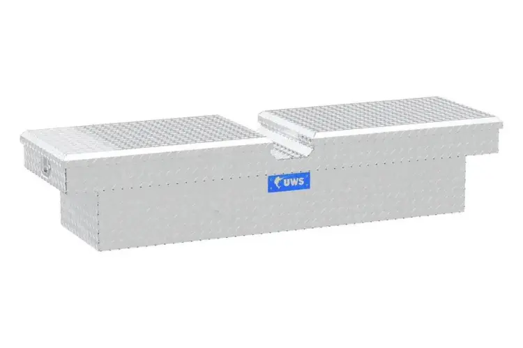 Uws Tb-69 Gmc Sierra 2500Hd/3500Hd 1999-2023 69" Aluminum Gull Wing Crossover Truck Tool Box Bright Aluminum 1
