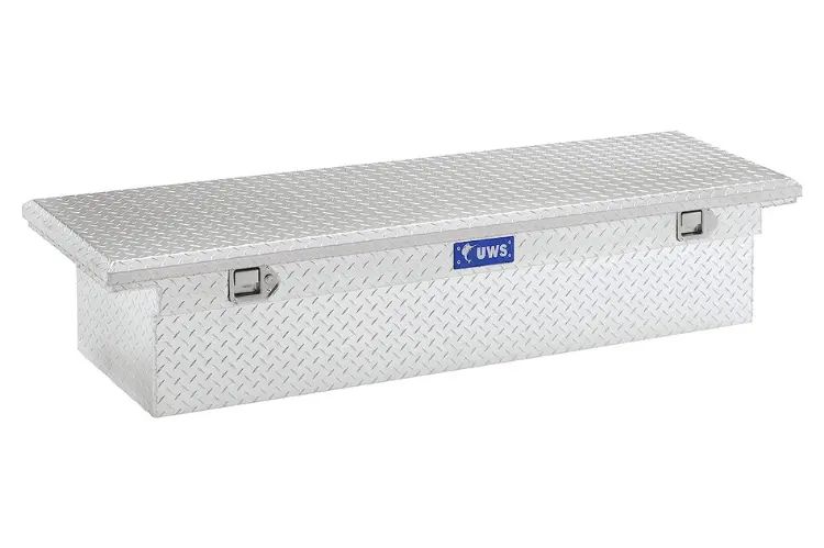 Uws Tbs-72-Lp Dodge Ram 2500/3500 2003-2023 72" Crossover Truck Tool Box With Low Profile Bright Aluminum 1