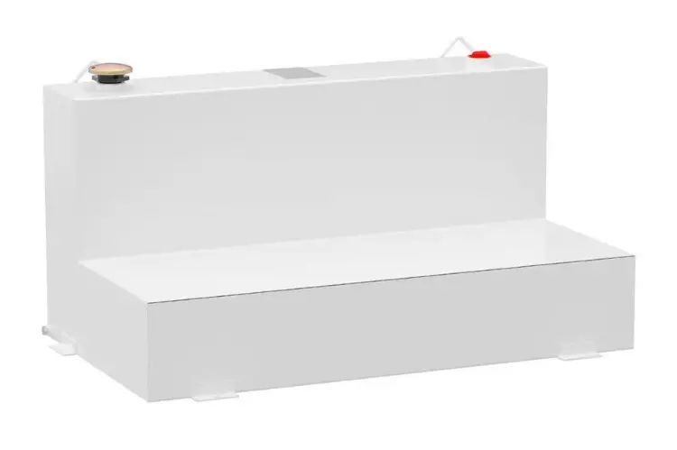 Uws St-75-L-W Dodge Ram 2500/3500 2003-2008 75-Gallon L-Shape Steel Fuel Transfer Tank - White 1