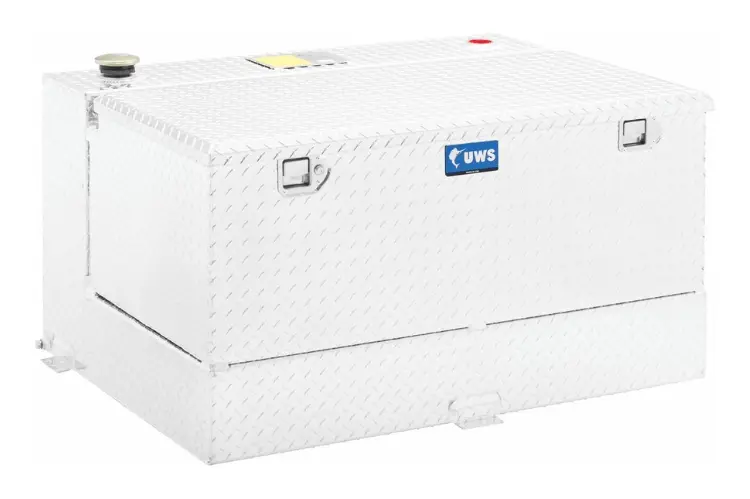 Uws Tt-45-Combo Ford F250/F350 Superduty 2017-2022 45-Gallon Combo Bright Aluminum Fuel Transfer Tank 1