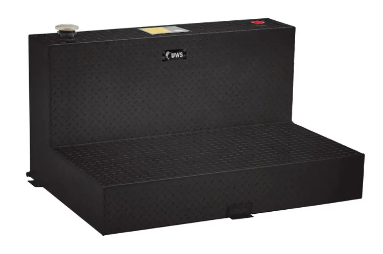Uws Tt-50-L-T-P-Blk Dodge Ram 2500/3500 2011-2021 50-Gallon L-Shape Aluminum Fuel Transfer Tank Gloss Black 1
