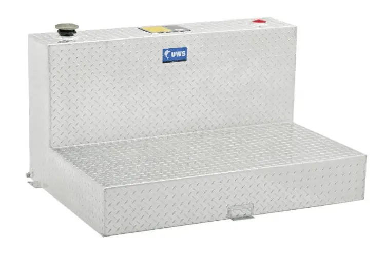 Uws Tt-75-L-T-P Gmc Sierra 2500Hd/3500Hd 1999-2023 75-Gallon L-Shape Bright Aluminum Transfer Tank 1