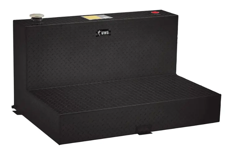 Uws Tt-75-L-T-P-Blk Dodge Ram 2500/3500 2003-2008 75-Gallon L-Shape Aluminum Fuel Transfer Tank Gloss Black 1