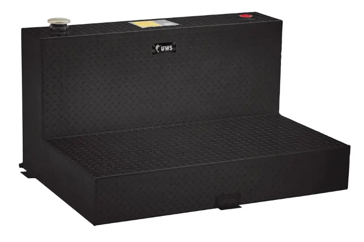 Uws Tt-85-L-T-P-Blk Dodge Ram 2500/3500 2003-2008 85-Gallon L-Shape Aluminum Fuel Transfer Tank Gloss Black 1