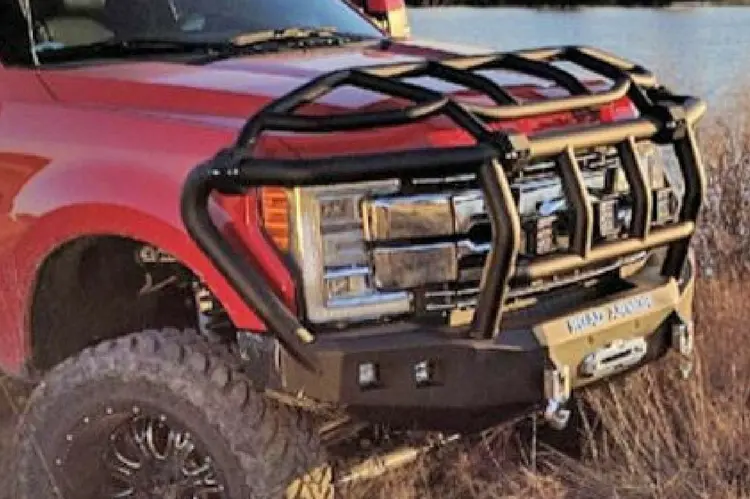 Road Armor Stealth 617F3b-Nw 2017-2022 Ford F250/F350 Superduty Front Non-Winch Bumper Intimidator, Black Finish And Square Fog Light Hole 2
