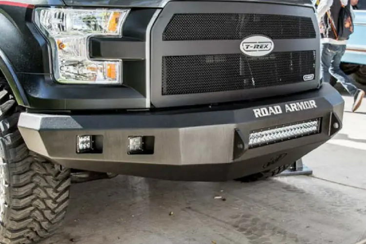Road Armor Stealth 617F0b-Nw 2017-2022 Ford F250/F350 Superduty Front Non-Winch Bumper No Guard, Black Finish And Square Fog Light Hole 1