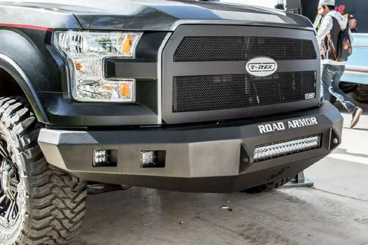 Road Armor Stealth 61740B-Nw 2017-2021 Ford F450/F550 Superduty Front Non-Winch Bumper No Guard, Black Finish And Square Fog Light Hole 1