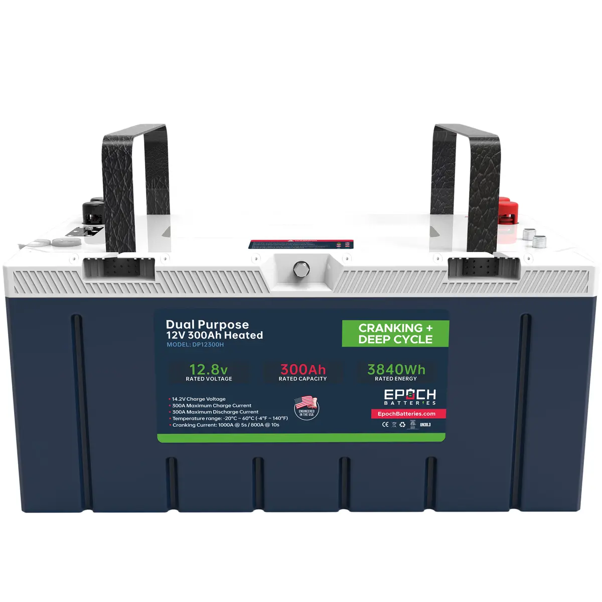 12V 300Ah (3.84Kwh) Pro Series - Lifepo4 Cranking & Deep Cycle Lithium Battery (Dual Purpose) 1