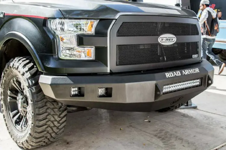 Road Armor Stealth 316R0b 2016-2018 Chevy Silverado 1500 Front Winch Ready Bumper No Guard, Black Finish And Square Fog Light Hole 1