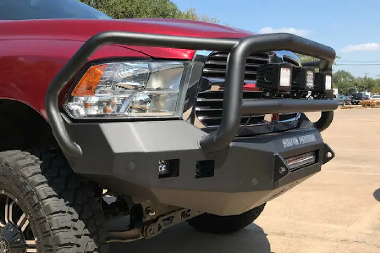 Road Armor Stealth 413F5b-Nw Dodge Ram 1500 2013-2018 Front Bumper Non-Winch Lonestar Guard Square Light Port 1